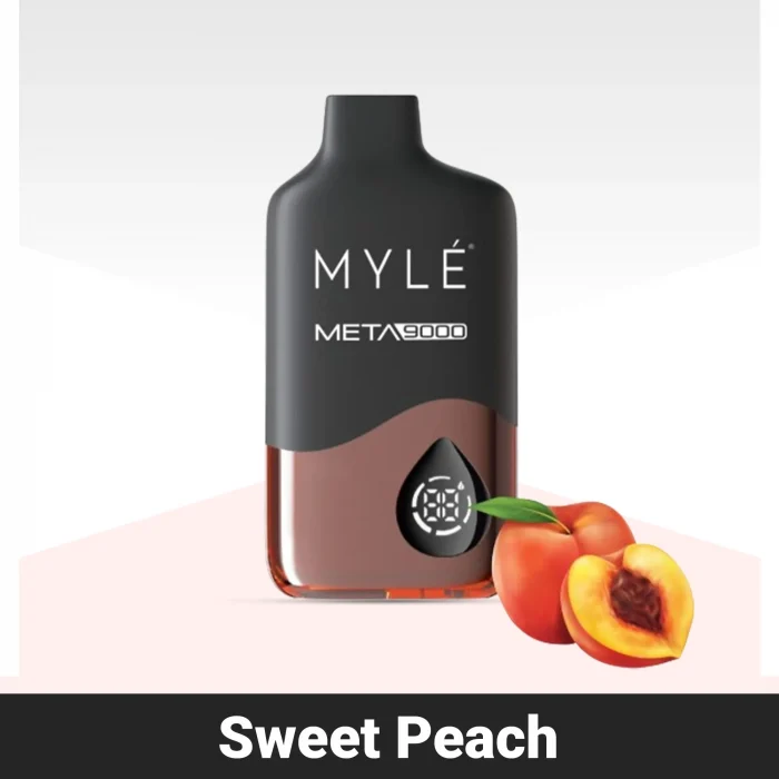 Myle Meta Sweet Peach 9000 Puffs Disposable 50Mg in Dubai