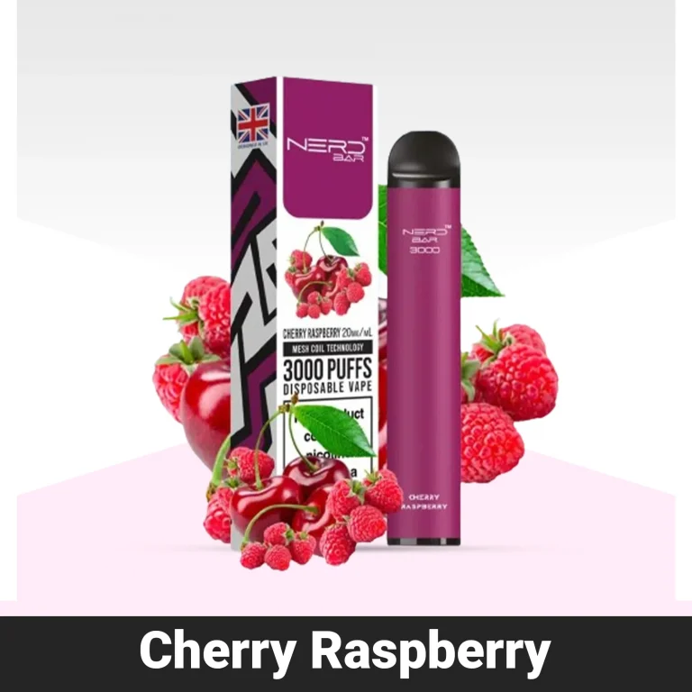 NERD BAR 3000 Puffs Cherry Raspberry Disposable Vape