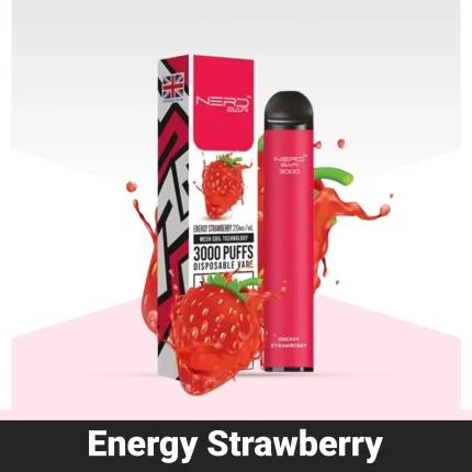 NERD BAR 3000 Puffs Energy Strawberry Disposable Vape