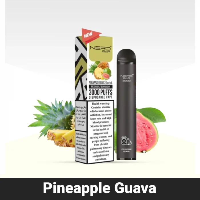 NERD BAR 3000 Puffs Pineapple Guava Disposable Vape in Dubai