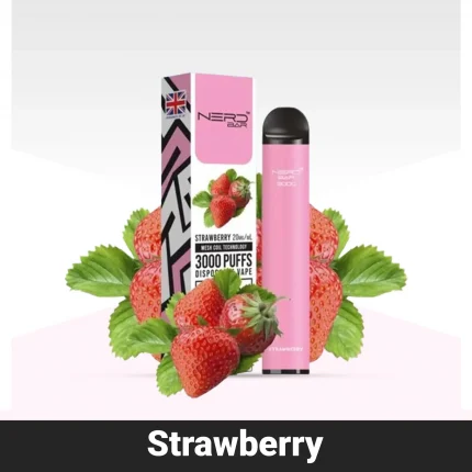 NERD BAR 3000 Puffs Strawberry Disposable Vape in Dubai