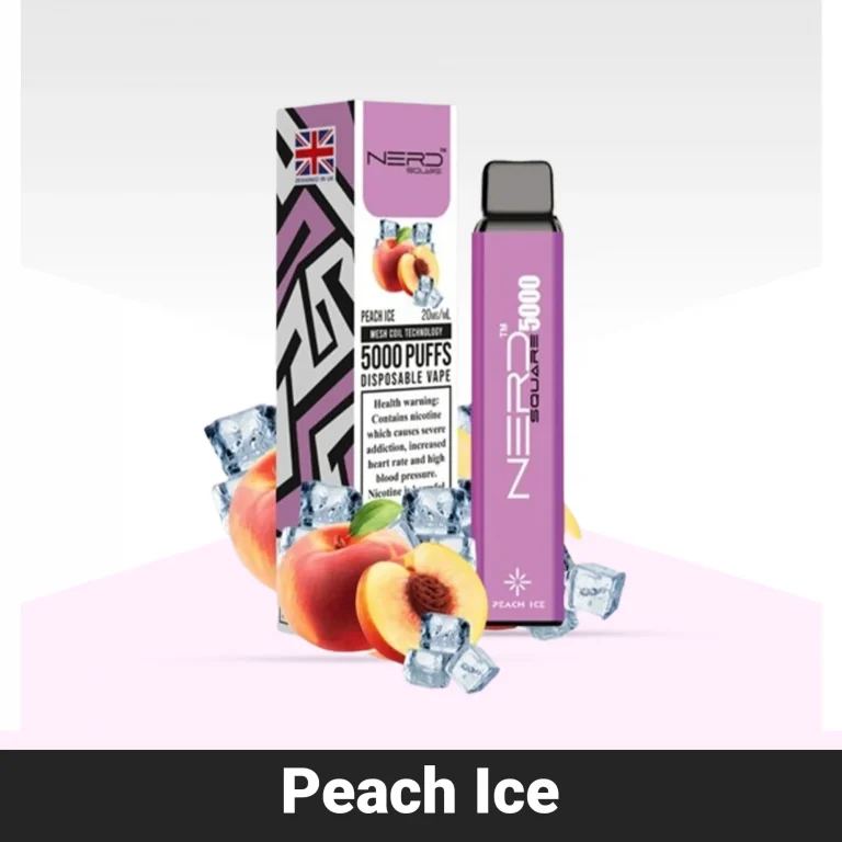 Nerd Square 5000 Peach Ice Disposable Vape in Dubai UAE